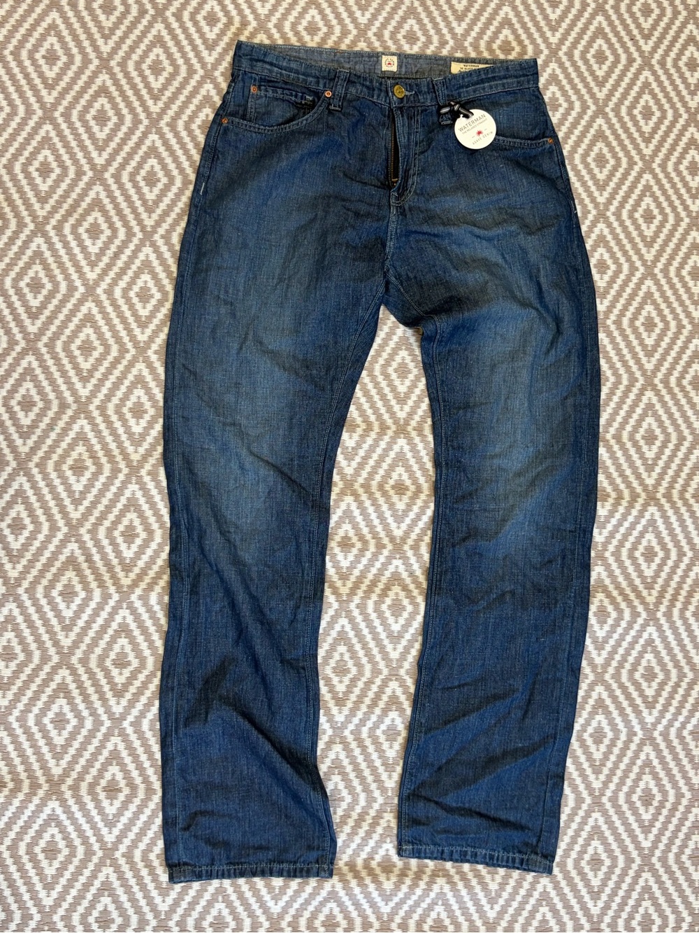 Agave Denim Waterman Relaxed Straight Denim Jeans Size 32x33 New